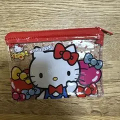 サンリオ 50周年 ビニール フラットポーチ 百均 財布