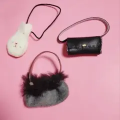 ミニチュアバッグ　6分の1ドール用バッグ　3点②