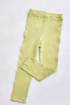 pairmanon ライム リブコットン 配色メローレギンス 90㎝