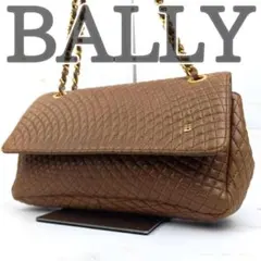 バリー　チェーンショルダーバッグ　2way 　Bロゴ　キルティング　レザー