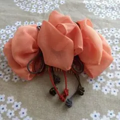 シフォン 和風 リボン型 髪飾り