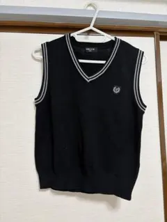 COMME CA ISM キッズ ニットベスト 150cm 学院風 ブラック
