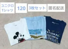 ユニクロ　Tシャツ　3枚セット　120　スミソニアン博物館　ミッキーマウス