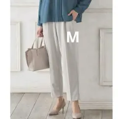 Honeys センタープレス カジュアルパンツ グレージュ