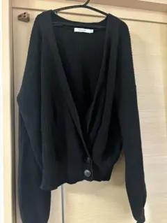 moussy バルーンスリーブ2wayカーディガン ブラック