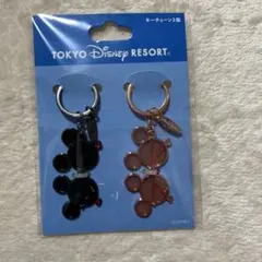 ディズニー　サングラス　キーチェーン２個　ミッキー キーリング　キーホルダー