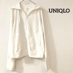 UNIQLO エアリズム　ジップアップパーカー　UVカット　ホワイト　M