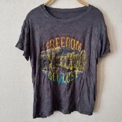 ⭐️1点もの⭐️ダークグレー 半袖 Tシャツ レディース ヴィンテージ