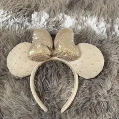 アイボリー ミッキー耳 カチューシャ