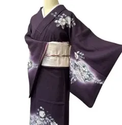 AA107愛華 着物 付け下げ 袷 染め 上品な桜文様 美品 正絹 - メルカリ