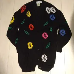 ESCADA カラフル花柄カーディガン 刺繍 vintage