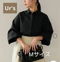 【urs】ユアーズ ブラック ブラウス　M
