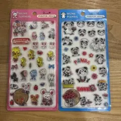 PUKPUK JELLYシール 昭和レトロ　内藤ルネ　2枚組み