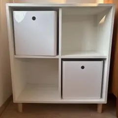 IKEA ホワイトカラーボックス 4マス収納 EKET エーケト 脚付き