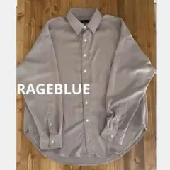 RAGEBLUE メンズ 長袖シャツ S ミルクティーベージュ オーバーサイズ