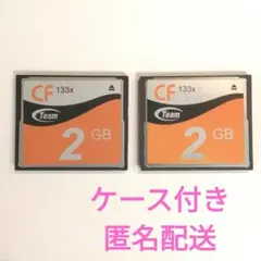 【２個セット・ケース付き】希少 コンパクトフラッシュ 2GB Team