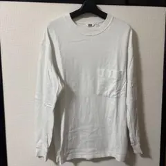 UNIQLO U クルーネック長袖ポケットTシャツ ホワイトのサムネイル