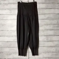 極美品♡プリーツプリーズ　ハーフパンツ　変形　　　切替え　黒　サイズ3 L 希少 2025年最新】HOMME PLISSE ISSEY MIYAKE ショートパンツ・ハーフ