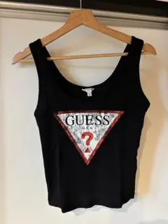 GUESS ロゴ タンクトップ ブラック Mサイズ