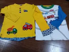 トラックと車の長袖Tシャツ 110サイズ2枚セット