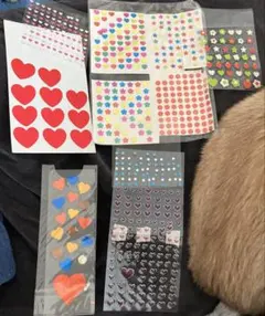 平成シール ハート 星 丸 花