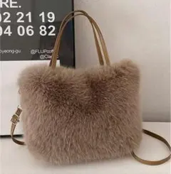 残り1点⚠️ZARAジャンル 海外ブランド 上品ファー2wayショルダーバッグ