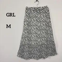 GRL グレイル ダルメシアンフレアロングスカート Mサイズ　c659⑥