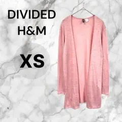 DIVIDED H&M 【XS】 エイチアンドエム ピンク カーディガントップス