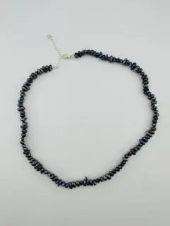 淡水パール ビーズネックレス 黒 多色