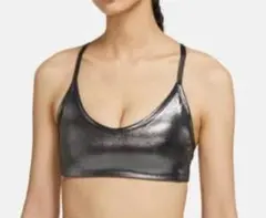 Nike DRI-FIT メタリックグレー スポーツブラ 未使用　タグ無し