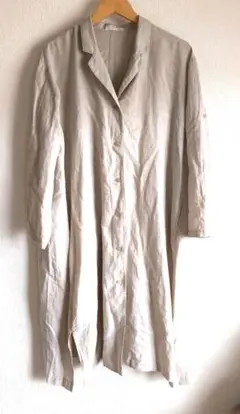 ユニクロ　リネン混　ロングコート