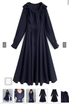 リボン襟ワンピース