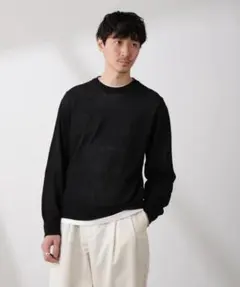 ナノユニバース/クルーネックシアーニット