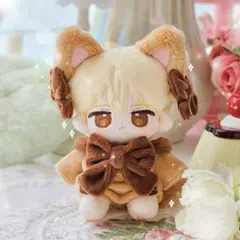 10cm ぬい服　茶色　猫　ぬいぐるみ　服　無属性　棉花娃娃　ドール　19のサムネイル