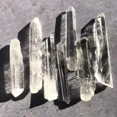 【大きめ！バーコード模様美！】レムリアンシードクリスタル　水晶　ポイント39