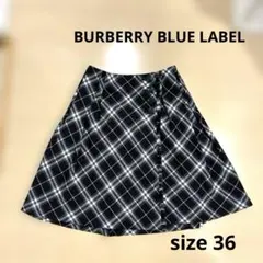 バーバリーブルーレーベル スカート 巻きスカート ノバチェック フリンジ バーバリーブルーレーベル BURBERRY BLUE LABEL 巻きスカート