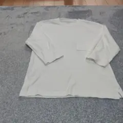 ユニクロ ポケット付き 五分袖Tシャツ S ホワイト