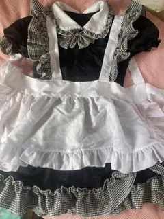 フリル付きメイド服 エプロン付き