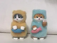 mofusand もこもこパジャマにゃん ガチャガチャ フィギュア 2個セット