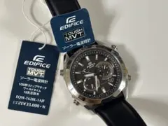 ★送料無料・未使用★お洒落　エディフィス　革バンド　ソーラー　デート　ビジネス