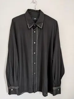 HARE　装飾ブラック長袖シャツ Fサイズ