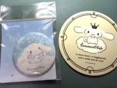 シナモロールカフェ大阪　第4段缶バッジ、コースターセット