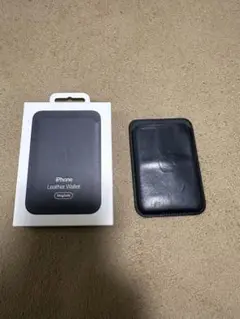 iPhone Leather Wallet ネイビー