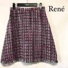 2026年最新】Rene 柄：チェック レディース ひざ丈 フレアスカートの