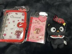 チョコキャット シールバインダー シール帳　赤チェック　ぬいぐるみマスコット