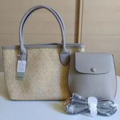 cache cache 中型ハンドバッグ ＆ペアポシェット