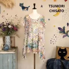 ツモリチサト★　チュニック　アシンメトリー　カラフル　ドット風　水彩風　春夏のサムネイル