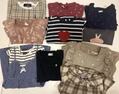 女の子のトップス　半袖長袖スウェットなど10点