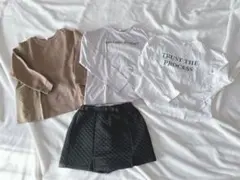 coca 4点セット　130 140 秋服　スウェット　Tシャツ　短パン　女の子