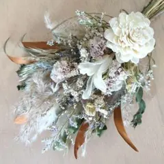 ドライフラワースワッグ、White♡